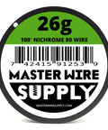 Label of 100 Feet Of 26 Gauge Wire For Hot Wire Foam Cutters And Heaters Pro Grade Heavy Duty 0.4 Millimeter Diameter Soft Annealed