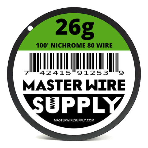 Label of 100 Feet Of 26 Gauge Wire For Hot Wire Foam Cutters And Heaters Pro Grade Heavy Duty 0.4 Millimeter Diameter Soft Annealed