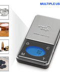 Ultra Slim Digital Pocket Scale 600g Capacity At 0.1g Increments With Counting Feature, gram mode on blue LCD display