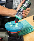 Wet Mirror Finish High Gloss Car Glaze For Clear Coat 16 Oz Delivers Deep Reflective Shine With Showroom Ready Look And Slick Gloss Boosting Polymers For Cars Trucks And Motorcycles, bottle on polishing pad