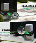 Beefy 750W Automatic Sliding Gate Opener Kit with App Control and Four Remotes, shown in outdoor setting