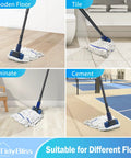 Heavy Duty Commercial String Mop With Extension Handle Absorbs Liquids And Debris Fast on wood, tile, laminate, and cement floors.