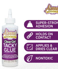 Clear Gel Tacky Glue For Crafts And Slime, 4 Oz Bottle, Water Cleanup, Dries Quick In About 30 Seconds, Safe And Environmentally Friendly