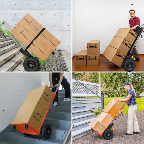 Electric Stair Climbing Hand Truck Dolly For Moving Heavy Furniture And Objects 880 Lb Capacity 1200W Powered Stair Climber
