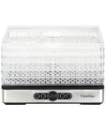 Compact Food Dehydrator Dryer With Adjustable Temp Control And Smooth Airflow Design, 5 rack setup, countertop use.