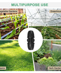 Drip Irrigation Barbed Locking Fittings Kit, 10-Pack 3/8 Inch Tubing Connectors for garden, greenhouse, lawn, and herb garden use.