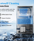 High Capacity Ice Maker Machine For Restaurant And Home That Delivers 110 Lbs Per Day, No Fuss 50 Ice Cubes Per Batch, self cleaning feature