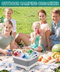 Family enjoying picnic with Collapsible Baby Bottle Wash Basin With Built In Drying Rack Two Point Four Gallon Foldable Dish Tub