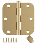 Heavy Hitting 30 Pack 3.5 Inch Premium Champagne Bronze Door Hinges Built Dang Tough From Solid Metal With Clean 5/8 Radius Edges for smooth installation