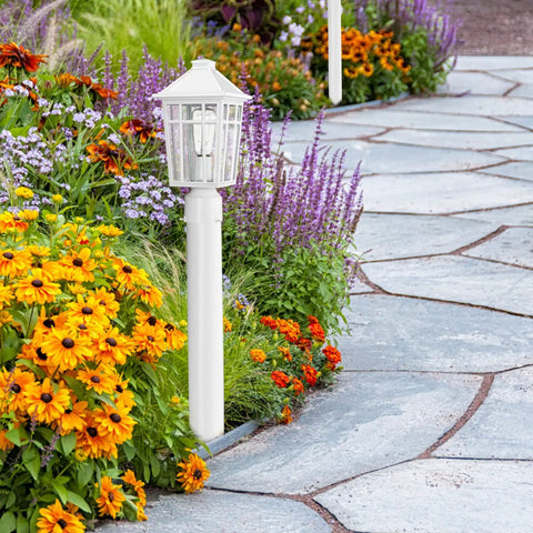 All Weather Outdoor Post Light With Rugged Aluminum Housing And Glass No Fuss Fence Post Deck Lighting For Garden Patio And Pathway 1 Pack White Weatherproof And Durable