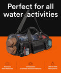 90L Mesh Duffle Bag For Scuba Gear And Snorkel Equipment, showing its capacity and mesh material, perfect for water activities.