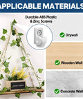Heavy Duty Wire Shelf Clips With Screws And Anchors For Closet Wall Brackets White Plastic Shelving Hardware 25 Pack on drywall.