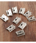 10 Piece Spring Stainless Steel Butt Hinges Set Heavy Duty Self Closing For Cabinets Drawers Doors And Jewelry Boxes 4 Holes