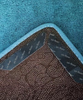 Rug corner with 12 Piece Reusable No Slip Rug Grippers For Secure Rug And Mat Placement Washable Carpet Tape on hardwood floor