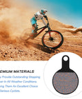 Cyclist on dusty trail showing Two Pairs Disc Brake Pads For Tektro Novela IOX Disc Brakes Also Fits Other Models With The Same Shape
