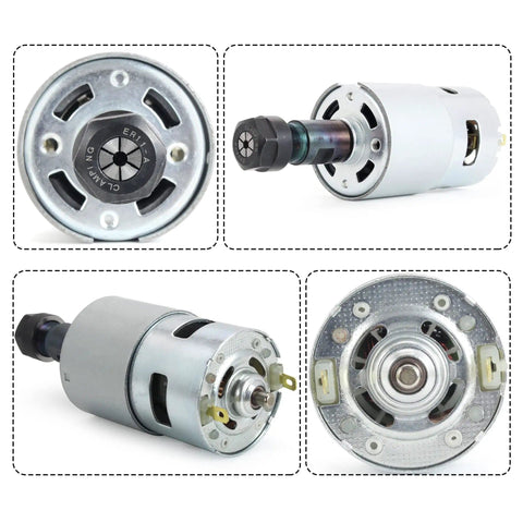 Motor component of 3 Axis DIY CNC Router Kit With GRBL Offline Controller, showing multiple angles and connector detail.