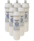 Hella Sweet Sipping Water Filter Cartridges Compatible With 3M Cs51 And Bosch 640565 For Office Coffee Vending Machines Real Deal Set of 6 white water filter cartridges in a row.