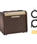Loudbox Micro 40 Watt Acoustic Guitar Combo Amplifier Bundle With Gearlux XLR Cable Instrument Cable And Austin Bazaar Polishing Cloth