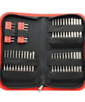 47-piece Hex Head Allen Wrench Drill Bit Set 47Pcs With Metric And SAE, Quick Change 1 4 Inch Shank in red carrying case