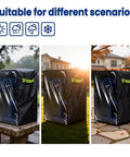 Tough As Nails Heavy Duty Waterproof Cover Slick Fit Dust Shield for 10 Inch Mini Benchtop Drill Press outdoors in varied weather.