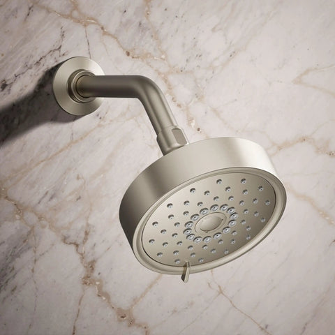 Purist Three Function Shower Head With Full Coverage Massage And Silk Spray, High Pressure 1.75 Gpm, Vibrant Brushed Nickel Finish