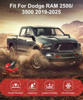 Dodge RAM Tow Hitch Covers 2019 to 2026 Thickened Upgrade 2 Pack Red For 2500 3500 Exterior Accessories in rugged terrain.