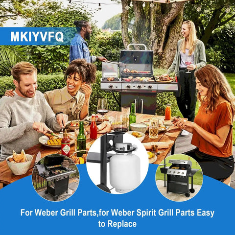 Outdoor gathering with gas grill featuring Hose And Regulator Kit Replacement For Gas Grill Upgrade That Fits Spirit II 2017 2019