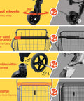 Foldable Grocery Cart On Wheels Lightweight Yet Heavy Duty Shopping Cart With Rolling Swivel Wheels Easy Fold Design details
