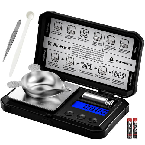 Ultra Precise Milligram Scale 50g 0.001g With LCD Tare Six Units G Oz Ozt Dwt Ct Gn Includes Calibration Weight And Batteries