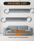 Badass Heavy Duty Stainless Steel Recliner Springs Knockout Build For Sofa Repair Solid As A Rock Tension Coils 5-1/8 inch 2-Pack