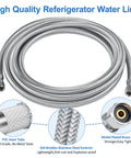 12 ft refrigerator water line, stainless steel braided with 1/4 inch compression fittings