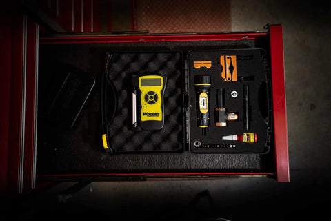 Pro Grade Digital Trigger Pull Gauge With 1 Oz Increments And Clear Readout For Accurate 0 To 12 Lbs Audible Completion Tone Compact 9x6x2 Inch Tool For Precise Setups in foam case