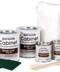 Cabinet Transformations Premix Kit Small Espresso for easy cabinet makeover including deglosser, bond coat, and top coat materials.