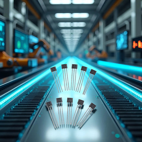 10 Pack Black Hall Effect Linear Sensors For Precise Magnetic Field Sensing Oh49E Ss49E Compatible on industrial background