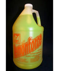 Front view of Lemon Force floor cleaner bottle, yellow-green jug with orange label and white cap.