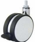 82mm Caster Wheel 99 Lbs - Brake Zinc Alloy - ABS (Plastic) M8 Threaded Stem, designed for smooth motion and stable alignment, 1-pack