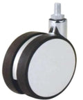 82mm Caster Wheel 99 Lbs - Zinc Alloy - ABS (Plastic) M8 Threaded Stem for smooth motion in automation systems, side view