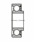 Cross-sectional diagram of 8504 MRC Single Row Ball Bearings Durable Precision Bearings For Industrial Machinery From A Trusted MRO Supplier