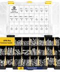 2300 Piece Hardware Assortment Kit with Metric and SAE Machine Screws Nuts Bolts and Washers Featuring 3 Stackable Trays open view