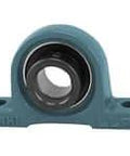 Front view of 25mm Narrow Eccentric Pillow Block, Sealed Ball Insert with Cast Iron Housing, Eccentric Locking Collar, Relubricatable.