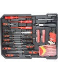 Roll Bar Rolling Toolbox Kit With 899-Piece Emergency Car, Water, Electrical And Woodworking Repair Set In Silver, tools tray