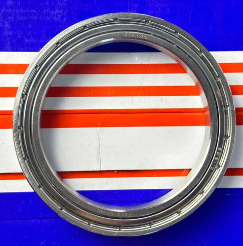 Close-up of S6811ZZ Food Grade Stainless Steel Ball Bearing with metal shields, ideal for hygienic food processing applications.