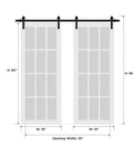 Sliding Double Barn Doors With Hardware For Modern Interiors Grey Oak Finish 13 Ft Rail Two 36x80 In Panels Each 18x80