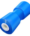 ✝️ 8" Heavy Duty Marine Keel Roller Blue Bow Roller Bow Stop for Boat Trailers, 1-pack, shown isolated on white background