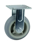 Front view of ✝️ 8" inch Heavy Duty Caster Wheel 661 Lbs Fixed PP Core - TPR - Top Plate Mount for automation systems, metal bracket visible.