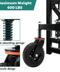 8 Inch Heavy Duty Gate Wheel With Suspension For Metal Or Wooden Gates 600 Lbs Capacity Per Wheel 360 Degree Rolling Caster