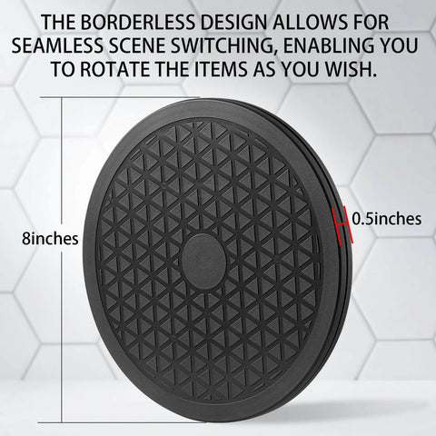 8 Inch Heavy Duty Rotating Swivel Stand Lazy Susan, Steel Ball Bearing Turntable Base with 360 Degree Rotation, Non Slip, ABS