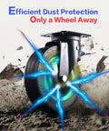 ✝️ 8" industrial caster wheels set of 4 durable heavy duty all 4 swivel locking casters with 3200 lbs load capacity shown with dust protection