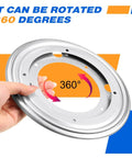Hand holding 6 Pack 8 Inch Heavy Duty Lazy Susan Turntable Bearings, Steel Ball Bearing Swivel Base Plate with smooth 360 rotation