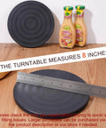 8 Inch Lazy Susan Turntable Organizer with Ruler, Heavy Duty Rotating Swivel Stand, Non Slip Pads for Kitchen Use
